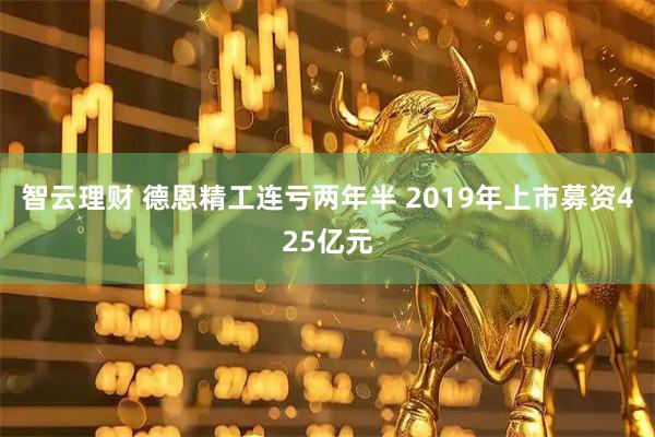 智云理财 德恩精工连亏两年半 2019年上市募资425亿元