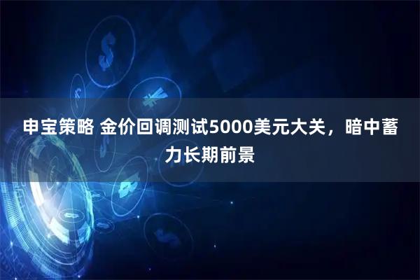 申宝策略 金价回调测试5000美元大关,暗中蓄力长期前景