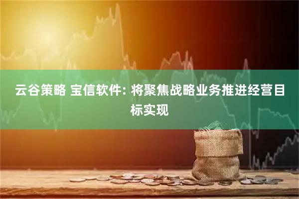 云谷策略 宝信软件: 将聚焦战略业务推进经营目标实现